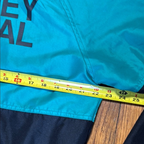 Whitney Biennial Men's Lightweight Bomber Jacket Teal Black Colorblock Size M - Picture 5 of 15